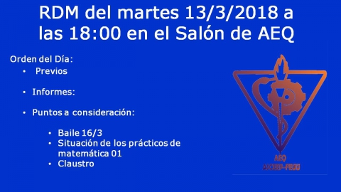 Odd: Previos,Informes, Situación de los prácticos de mat 01, Baile, Claustro